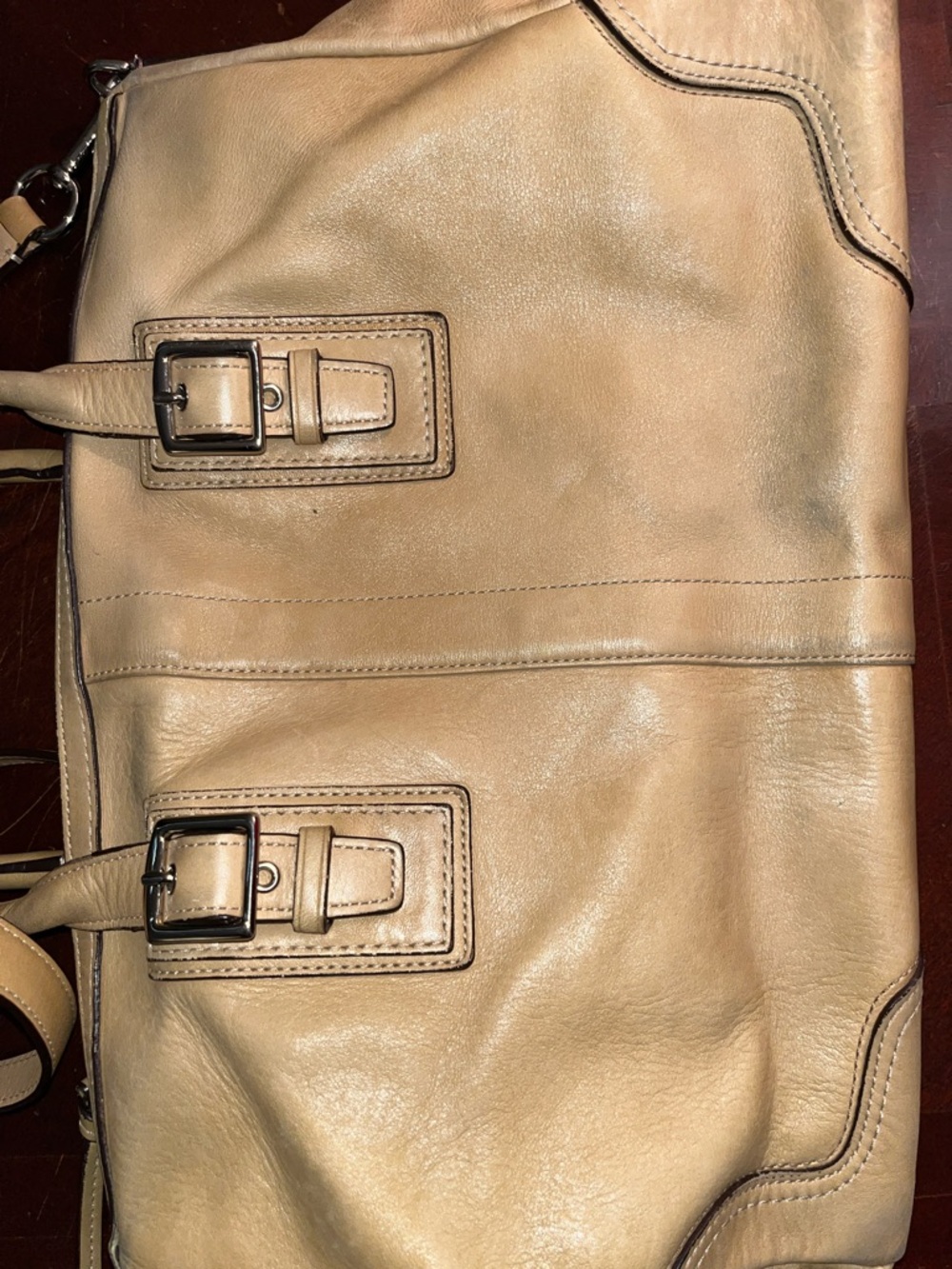 Coach Leather Satchel Shoulder Bag in Tan - Picture 10 of 11